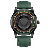 FOXBOX Watch for Men - Floating Magnetic Pointer Free Ball Bearing Wristwatch