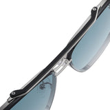 Gradient Sunglasses for Men - Metal Large Frame Luxury Sun Glasses UV400