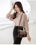 Luxury Fashion Bag - PU Leather Retro Print Crossbody Shoulder Bag Women Girls