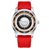 FOXBOX Watch for Men - Floating Magnetic Pointer Free Ball Bearing Wristwatch