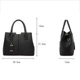 Large Tote Bag for Women - Square Shoulder PU Leather Crossbody Handbag