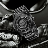 FOXBOX Watch for Men - Floating Magnetic Pointer Free Ball Bearing Wristwatch
