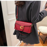 Pure Color Simple Square Purse - Multi-Layer Commuting Minimalist Shoulder Bag