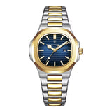 Luxuriöse quadratische Quarzuhr - Edelstahl, leuchtend, 3 ATM wasserdicht, Herren Damen Unisex