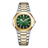 Luxuriöse quadratische Quarzuhr - Edelstahl, leuchtend, 3 ATM wasserdicht, Herren Damen Unisex