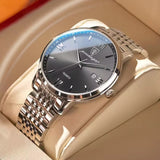 Luxury Sports Quartz Watch - 3 Bar Waterproof Luminous Men's Watch Stainless Steel