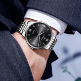 Luxury Sports Quartz Watch - 3 Bar Waterproof Luminous Men's Watch Stainless Steel