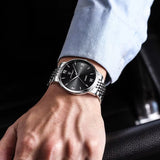 Luxury Sports Quartz Watch - 3 Bar Waterproof Luminous Men's Watch Stainless Steel
