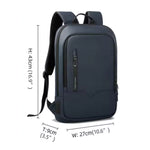 Slim Business Backpack for Men - Built in Charging Ports - 14" Laptop Tablet Bag