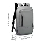 Slim Business Backpack for Men - Built in Charging Ports - 14" Laptop Tablet Bag