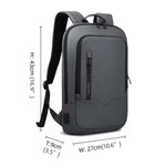 Slim Business Backpack for Men - Built in Charging Ports - 14" Laptop Tablet Bag