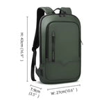 Slim Business Backpack for Men - Built in Charging Ports - 14" Laptop Tablet Bag
