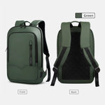 Slim Business Backpack for Men - Built in Charging Ports - 14" Laptop Tablet Bag