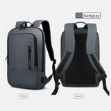 Slim Business Backpack for Men - Built in Charging Ports - 14" Laptop Tablet Bag
