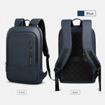 Slim Business Backpack for Men - Built in Charging Ports - 14" Laptop Tablet Bag