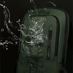 Slim Business Backpack for Men - Built in Charging Ports - 14" Laptop Tablet Bag