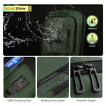 Slim Business Backpack for Men - Built in Charging Ports - 14" Laptop Tablet Bag
