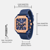 8133 Men's Watch - Multifunctional Wristwatch Shock Resistant 5 Bar Waterproof - Black Gold