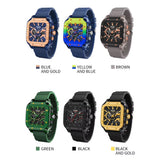 8133 Men's Watch - Multifunctional Wristwatch Shock Resistant 5 Bar Waterproof - Black Gold