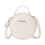 Women's Bag Summer New Sweet Girl Series Small Round Bag Lingge Embroidered Thread Small Bag Single Shoulder Bag Crossbody Bag