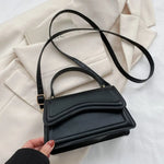 Solid Color Sling Shoulder Bag For Women Girls - PU Leather Messenger Handbag