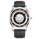 FOXBOX Watch for Men - Floating Magnetic Pointer Free Ball Bearing Wristwatch