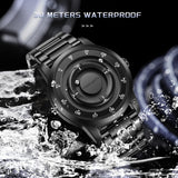 FOXBOX Watch for Men - Floating Magnetic Pointer Free Ball Bearing Wristwatch