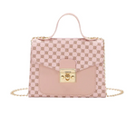 Luxuriöse Umhängetasche mit Goldkette - Crossbody Small Square Clutch Handtasche