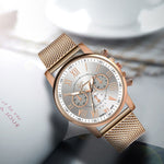 Luxury Watch for Women - Fashionable Quartz Movement Mesh Strap Business