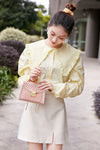 Luxury Shoulder Bag with Gold Chain - Crossbody Small Square Clutch Handbag