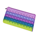 Antistress Pop It Fidget Pencil Case - Sensory Silicone Toy Bubble Storage Bag For Children Kids Large Pops Its