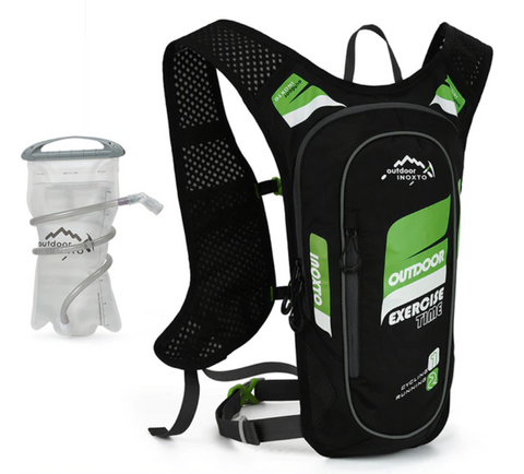 Sac à dos de vélo 8L unisexe avec sac à eau de 1,5 L - Sac de vélo réfléchissant imperméable et respirant
