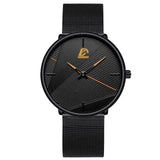 Minimalistische Uhr für Herren - Modische, ultradünne, einfache Business-Quarzarmbanduhr
