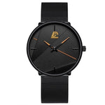 Minimalistische Uhr für Herren – modische, ultradünne, einfache Business-Quarzarmbanduhr