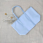 Tote tas met grote capaciteit voor dames - Macaron kleuren waterdichte coating PVC handtas met rits