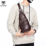 Brusttasche aus Leder für Herren – stilvolle Messenger-Geldbörse, modisches Business-Pack mit hoher Kapazität