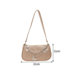 Women's Luxury Designer Handbag - Retro Ladies Shoulder Baguette Bag Nylon Purse