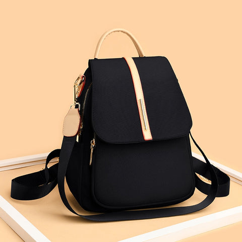 Sac à Dos / Bandoulière Convertible Oxford Imperméable - Léger, Multi-poches, Avec Compartiment Antivol - Pour Femme, Voyage, Quotidien - 7