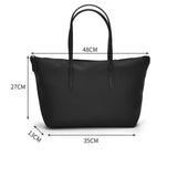 Large Capacity Tote Bag for Women - Macaroon Colors Waterproof Coating PVC Zipper Handbag