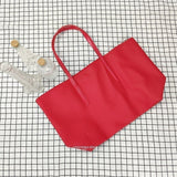 Large Capacity Tote Bag for Women - Macaroon Colors Waterproof Coating PVC Zipper Handbag