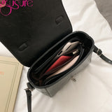 Small Crossbody Bag for Women with Clasp - PU Leather Shoulder Handbag Purse