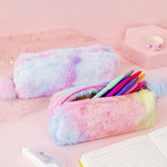 Étui à crayons de couleur dégradé arc-en-ciel créatif - Pochette porte-stylo scolaire pour filles étudiantes