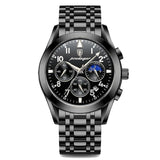 Roestvrijstalen horloge voor heren - Lichtgevend luxe horloge Waterdicht kwarts