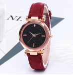 Minimalist Starry Sky Watch for Women - Fashionable Casual Leather Strap Belt Quartz