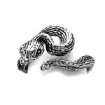 Vintage Silber Schlangenring - einfacher Charme niedliches Design Schmuck Tierringe Eisenlegierung