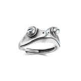 Vintage Zilver Oranje Uil Ring - Eenvoudige Charme Leuke Design Sieraden Dieren Ringen Zinklegering