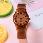 Transparent Candy Jelly Watch Women - Waterproof Silicone Quartz Student Wristwatch