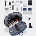 Oxford-Laptop-Rucksack mit USB-Ladegerät – Wasserdichte Schultasche für 15,6-Zoll-Laptop-Notebooks mit großer Kapazität