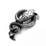 Vintage Silber Schlangenring - einfacher Charme niedliches Design Schmuck Tierringe Eisenlegierung