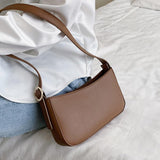 Kleine Handtasche aus PU-Leder für Damen – einfache Handtasche für Damen, Reise-Schultertasche
